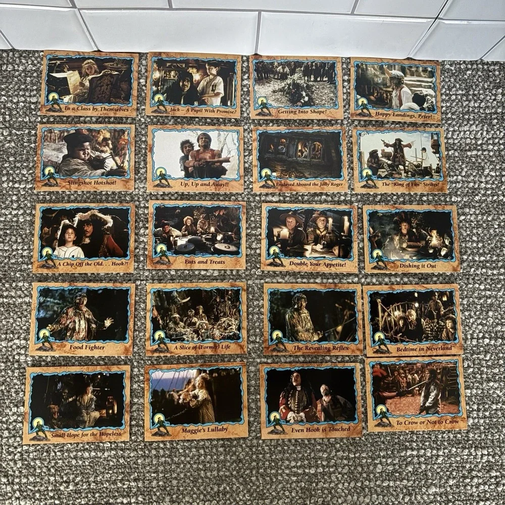 Topps‎ 1991 Hook Movie Complete 99 Set W 11 Stickers Robin Williams Peter Pan